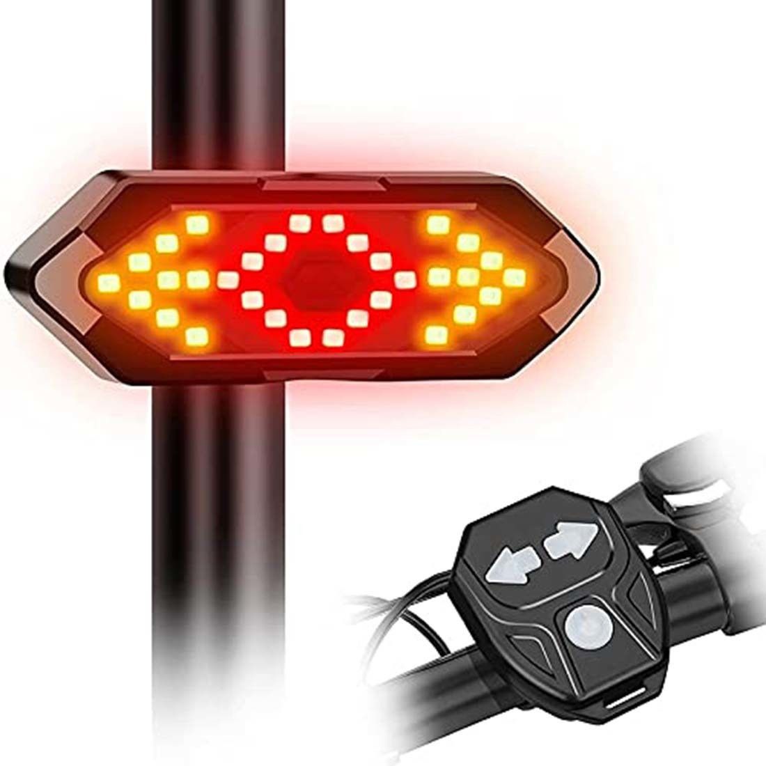 Wireless Remote Cycle Indicator Rechargeable Tail Light LED Rear Break Light-image-33