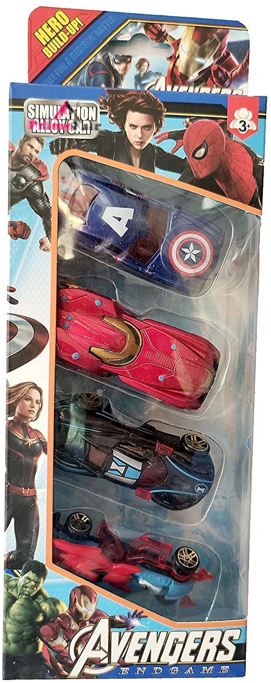 bongerking Diecast Metal Avengers Car Set Models Collection of Toy 4 Pcs Set-picture-10
