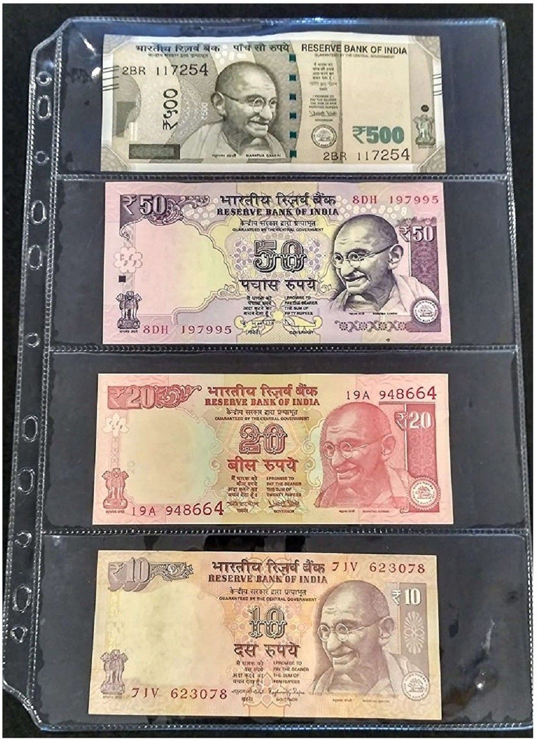 gold mint Pack of 10 Banknote sheet / pages 4 Divider Rows for Currency Album Coin Bank-picture-30