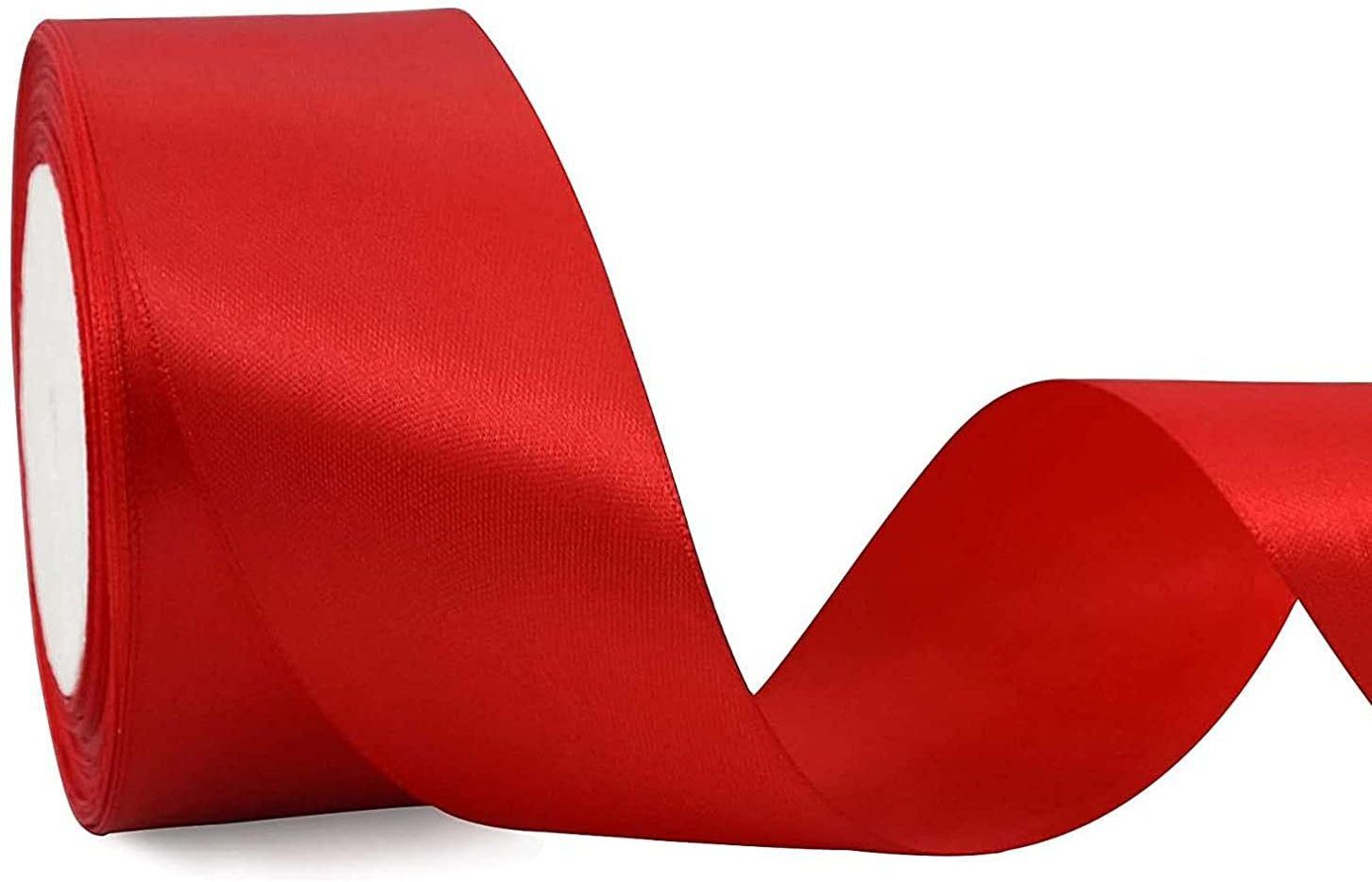 Double Face Satin Broad Ribbon 2 inch (50 mm) Wide,20 Yard Length for Wedding, Party Decoration,Headbands,Sewing, Gift Wrapping, Floral Arrangement, Bouquet, & DIY Craft-image-4