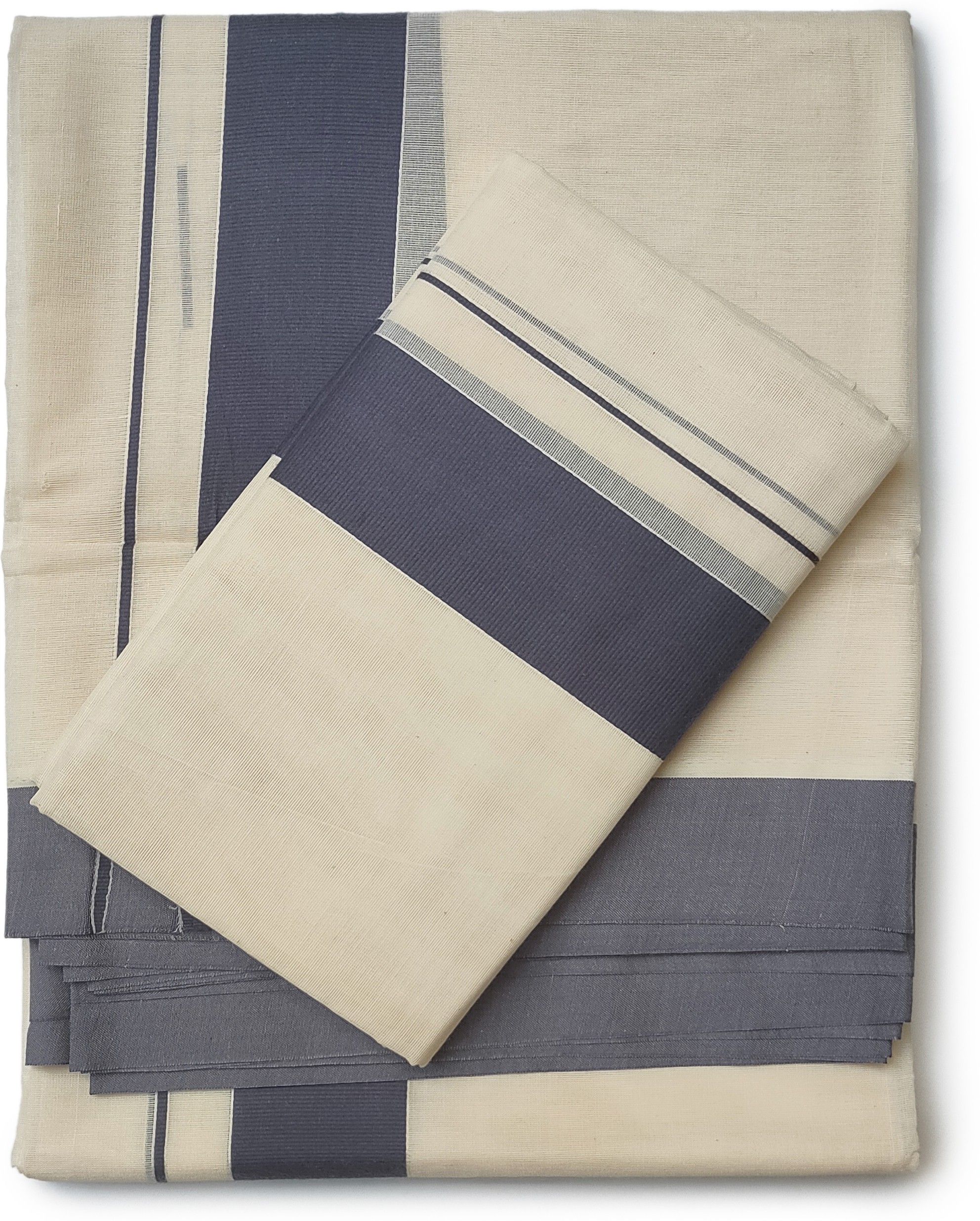 Chithra Fabrics 100% Cotton | Mundum Neriyathum | 2.00/2.80'meter Single set mundu Solid Men Dhoti-picture-12