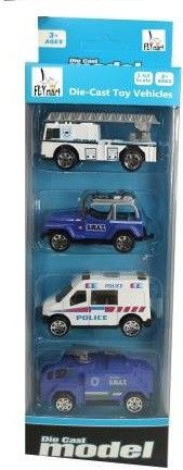 Model Die Cast car Set of Metal with Free wheels of high speed police Wheel model di-cast toy vehicle |Police sheriff Military Army GI Joe Call of Duty Freefire Singham type car set for kids (Size -1:64) (4 in 1)-image-39