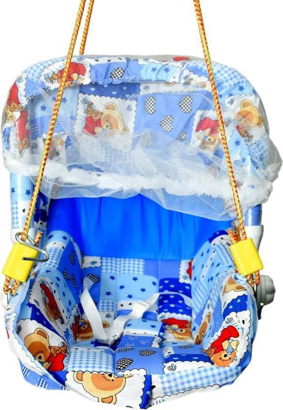 baby tone Carry Cot Cum Bouncer - 10 in 1 - Feeding Chair, Baby Carrier, Baby Chair, Rocker, Bath TUB, Carrying, Bouncer, Storage Box & Baby Swing with Mosquito Net Rocker and Bouncer (Blue) Rocker and Bouncer-picture-45