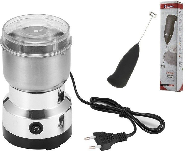 Multi-Functional Coffee Grinder Electric 150W Stainless Steel Grain Grinder, Portable Coffee Bean Seasonings Mill Powder Machine for Home and Office + Wireless Mini Coffee/Milk/Egg Beater Electric Foam Hand Blender Mixer Classic Sleek Design Froth Whisker Latte Maker for Milk,Coffee, Beater,Juice,Cafe Latte,Cappuccino (Mini Blender) 5 Cups Coffee Maker-image-36