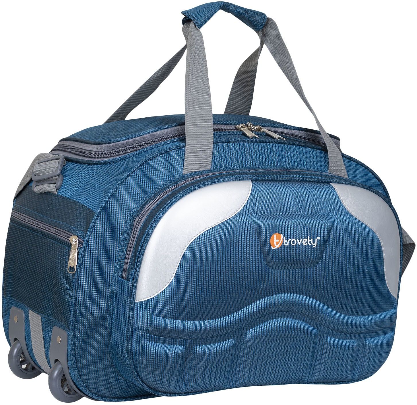 50 L Strolley Duffel Bag - DB-D4 Travel Duffel Luggage Heavy Duty Bag - Blue, Multicolor - Regular Capacity-image-39