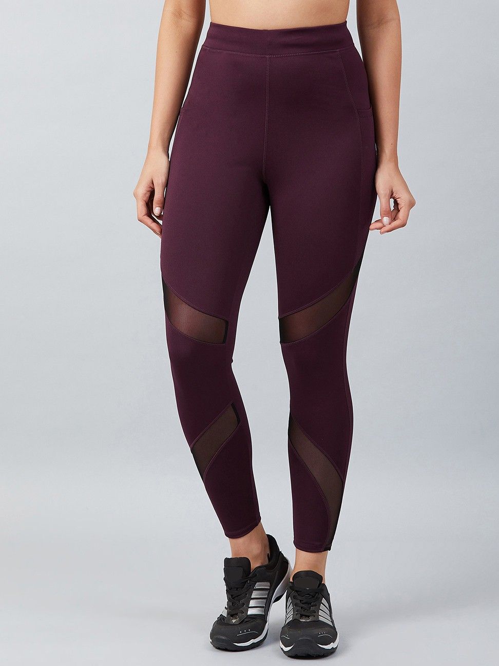 blinkin Solid Women Maroon Tights-picture-36