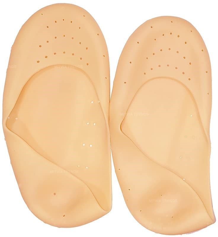 Silicone Gel Heel Socks for Swelling, Pain Relief, Foot Care Ankle Support Pad (Skin Color)-image-35