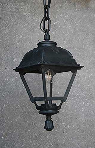 CLASSIC MEDIUM HANGING LIGHT (BLACK + CLEAR) Post Light Outdoor Lamp-image-32