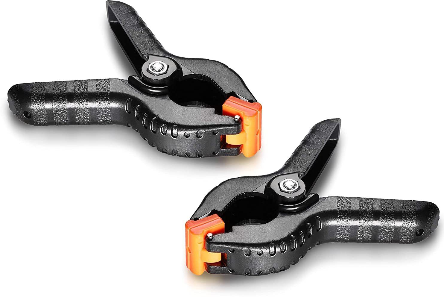 Hiffin 2 PCS Photography Backdrop Support Spring Clamp 4.3"/11cm for Background Muslin, Canvas, Paper, Chromakey Screen, Heavy Duty Clip, Photo Studio, Backdrops Backgrounds Woodworking Plastic Camera Pistol Grip