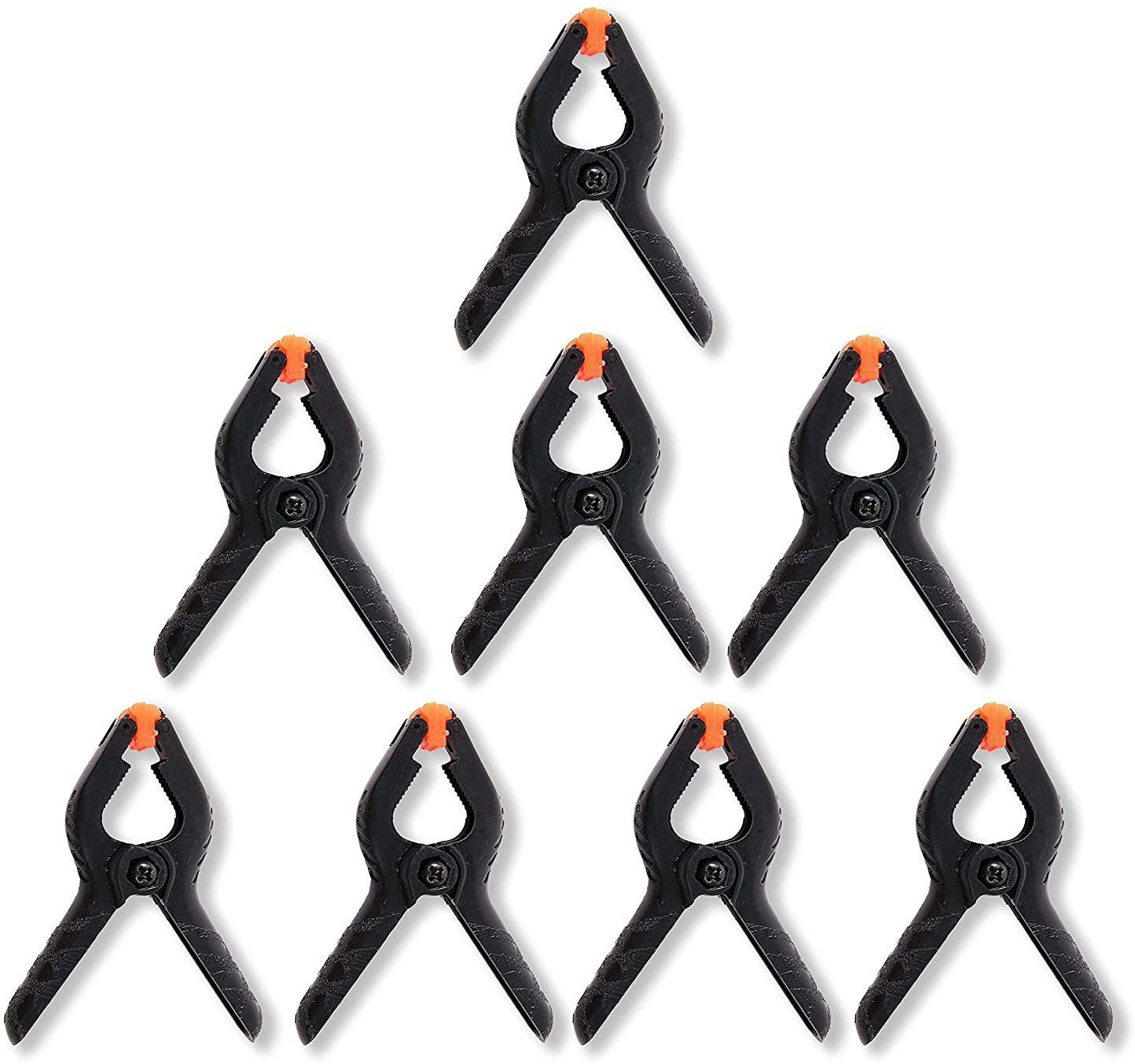 Hiffin 8 PCS Photography Backdrop Support Spring Clamp 4.3"/11cm for Background Black Reflector Umbrella-picture-11