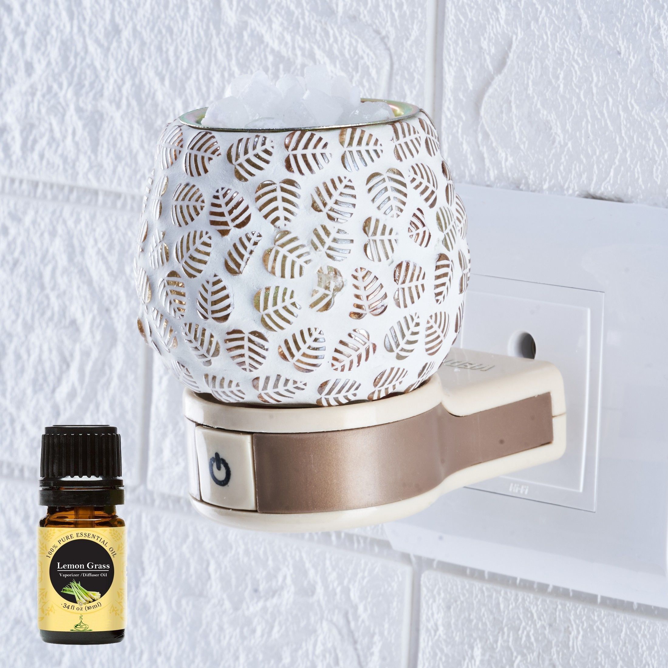 Lemon Grass Aroma Oil Diffuser Set Electric Glossy Multipurpose-image-24