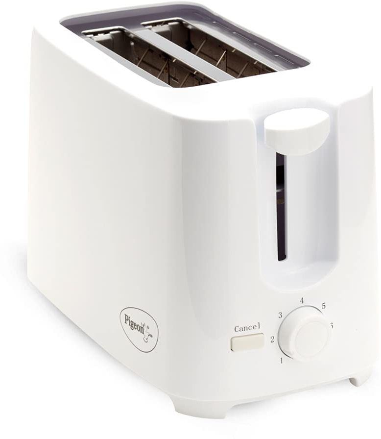 Pop up Toaster for Kitchen Toasts Breakfast Pop-Up Function, White 750 W Pop Up Toaster