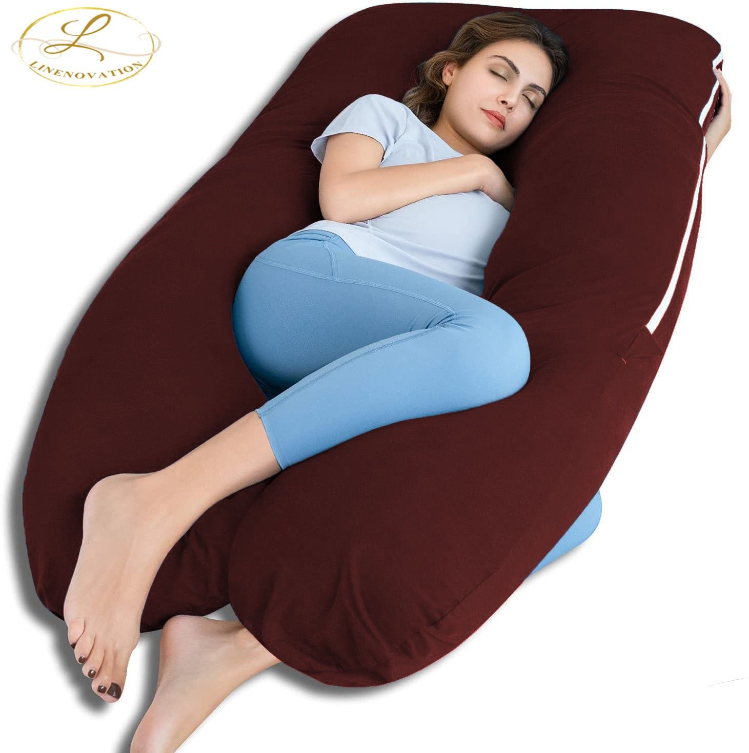Microfibre Solid Pregnancy Pillow Pack of 1-image-12