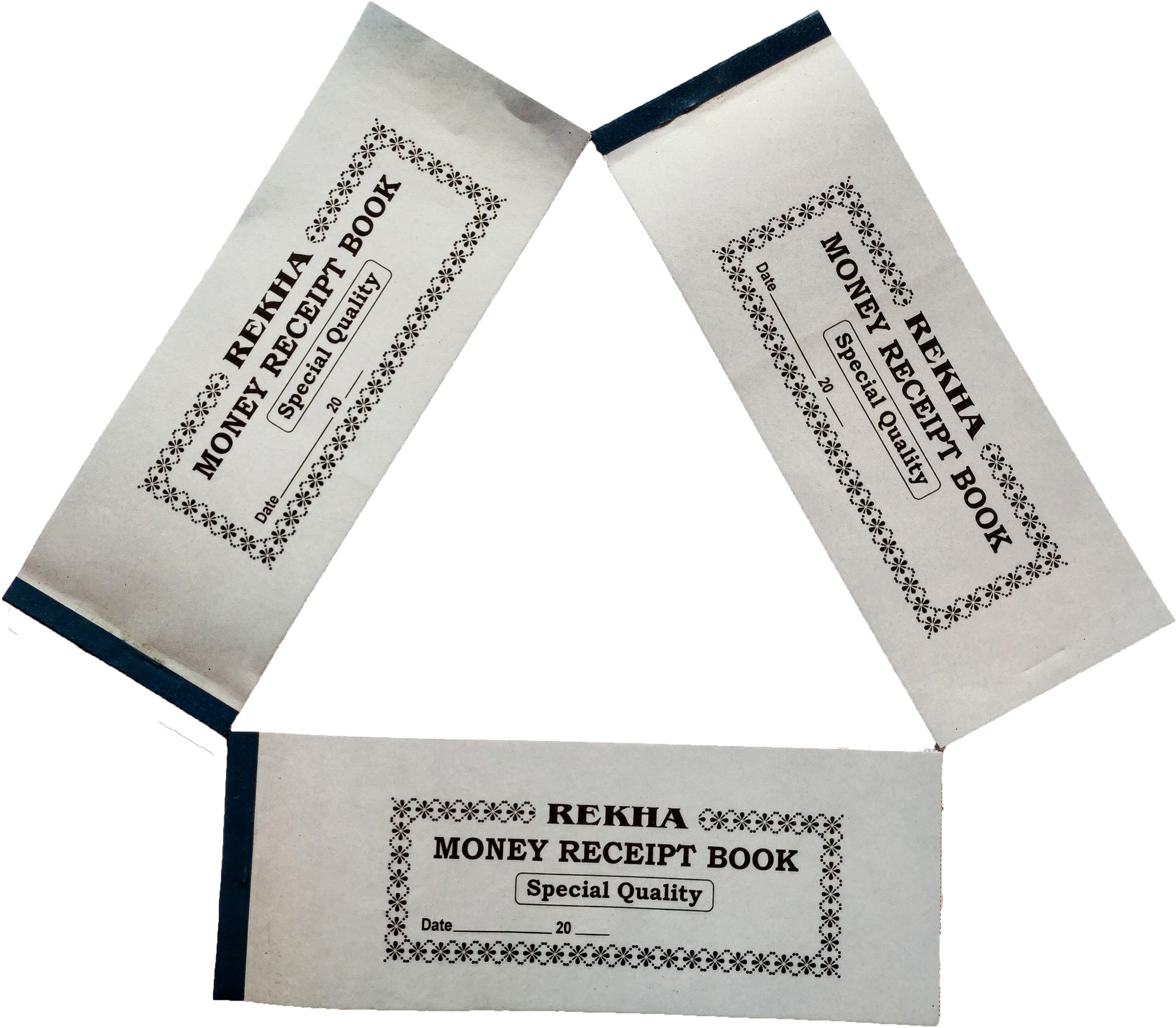 Rekha Money Receipt Book 40pages (Combo 3pcs) 1-Part Money Receipt Book-image-22
