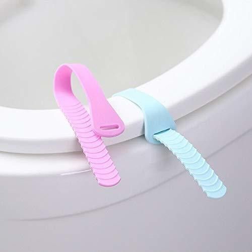 2pcToilet Seat Lifter Lid Handle Toilet Seat Lifting Band(Color:Blue pink ) Custom Fit Toilet Seat Lid Lock