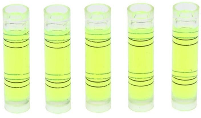 I-Birds Enterprises Cylindrical Plastic Bubble Spirit Leveller Vials for Picture Frame Hanging Tool Levelling Base Camera Leveler