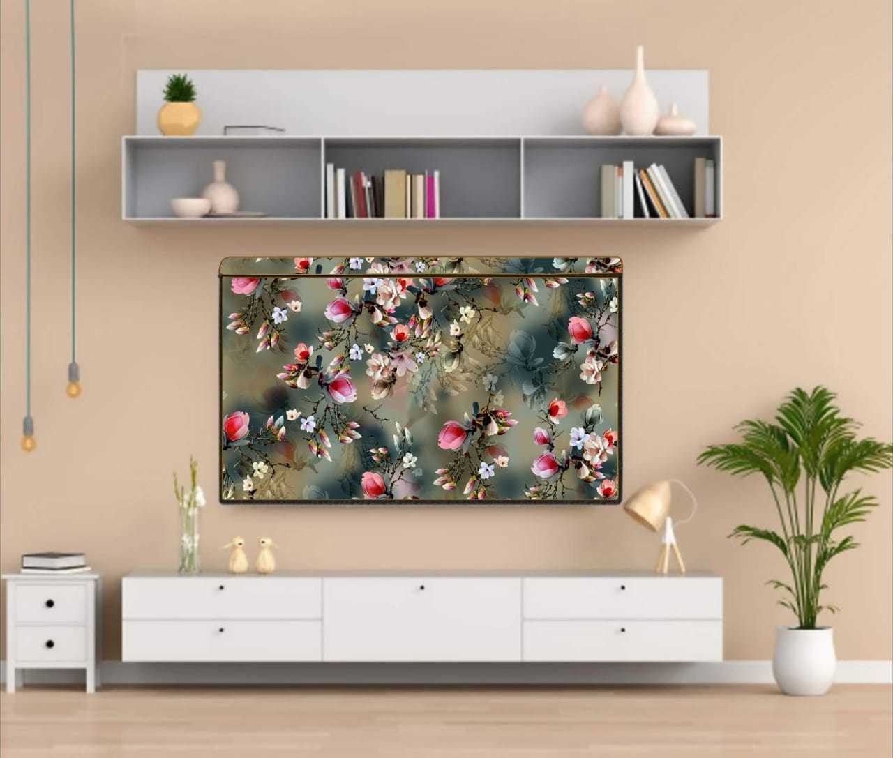 Rvans Creations for 32 inch 32 inch Led cover - LED COVER 32 inch ALL BRAND MODEL TV/LED (HARA FLOWER)-image-2