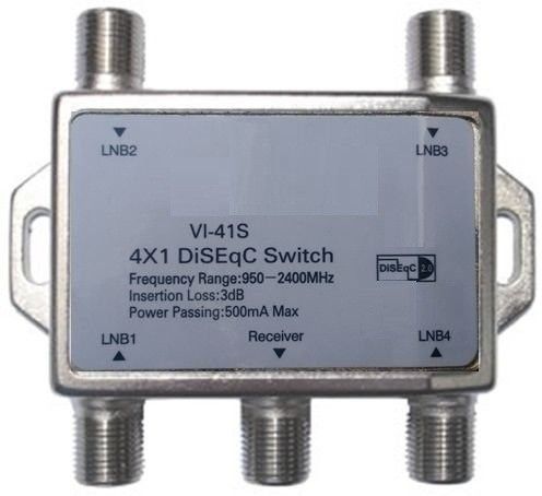 Divinext DiSEqC Switch Full HD Satellite LNB Multi-Switch 4 in 1 Solid SD-417 0 Ports 10 Mbps Network Switch