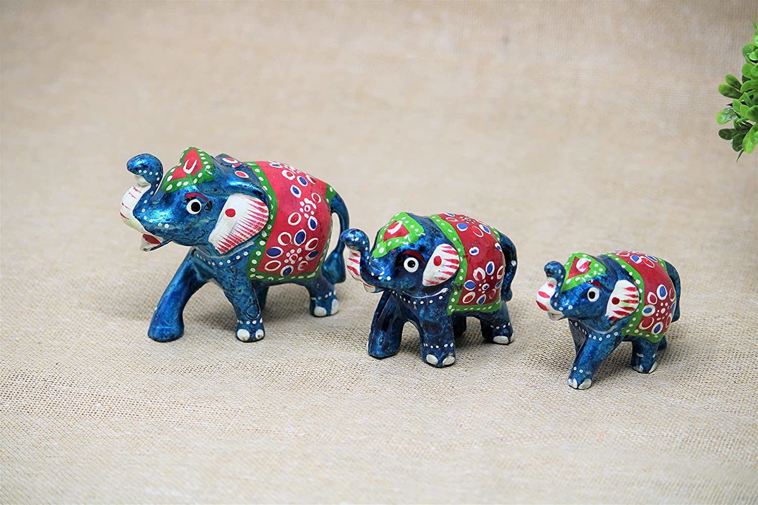 Elephant Showpiece Royal Elephant for Decoration and Gift Purpose Decorative Showpiece - 3.5 cm