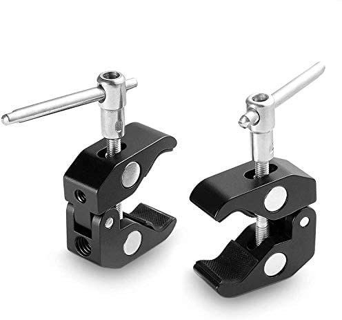 MILLETS Super Clamp(2 Pack) Magic Arm Clamp for DJI Ronin, Camera Monitor, LED Light Tripod Ball Head-image-19