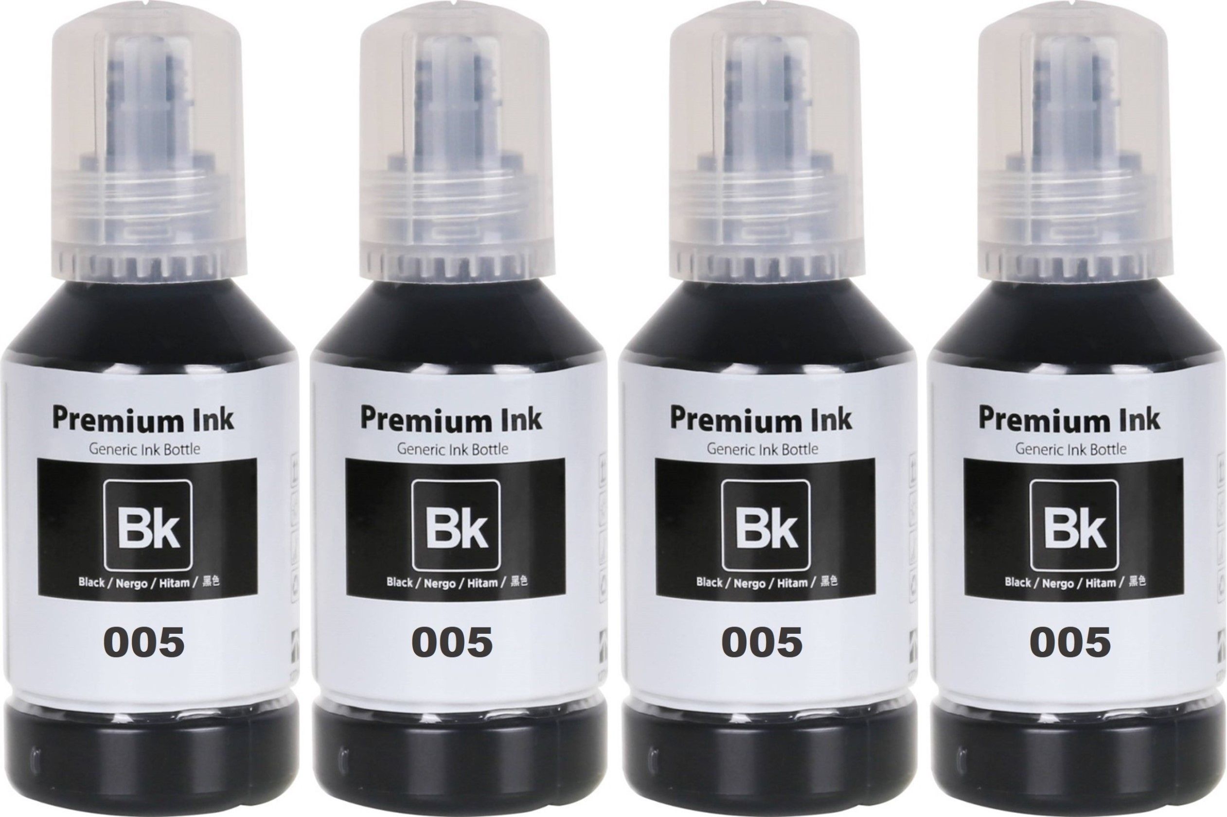 Teqbot 005 Ink Pack of 4 for Epson M1100, M1120, M1140, M1170,M2170,M3170,M3180 Printer Black Ink Bottle