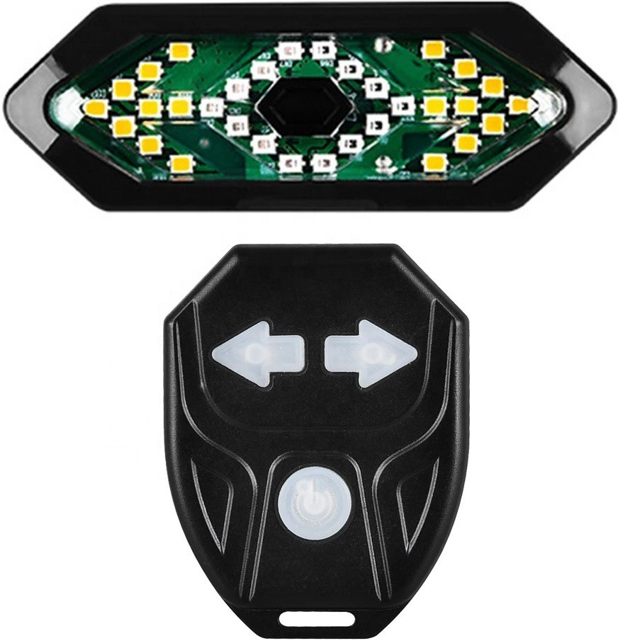 pedfit Direction Indicator Wireless Turning Signal USB Rechargeable Remote Control LED Rear Break Light image 1