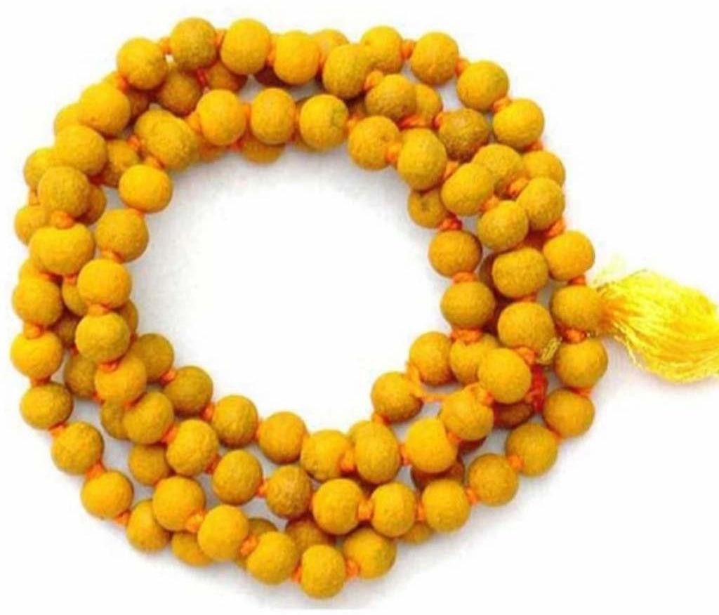 Orignal haldi mala,baglamukhi haldi mala,108beads Yellow mala Stone Chain