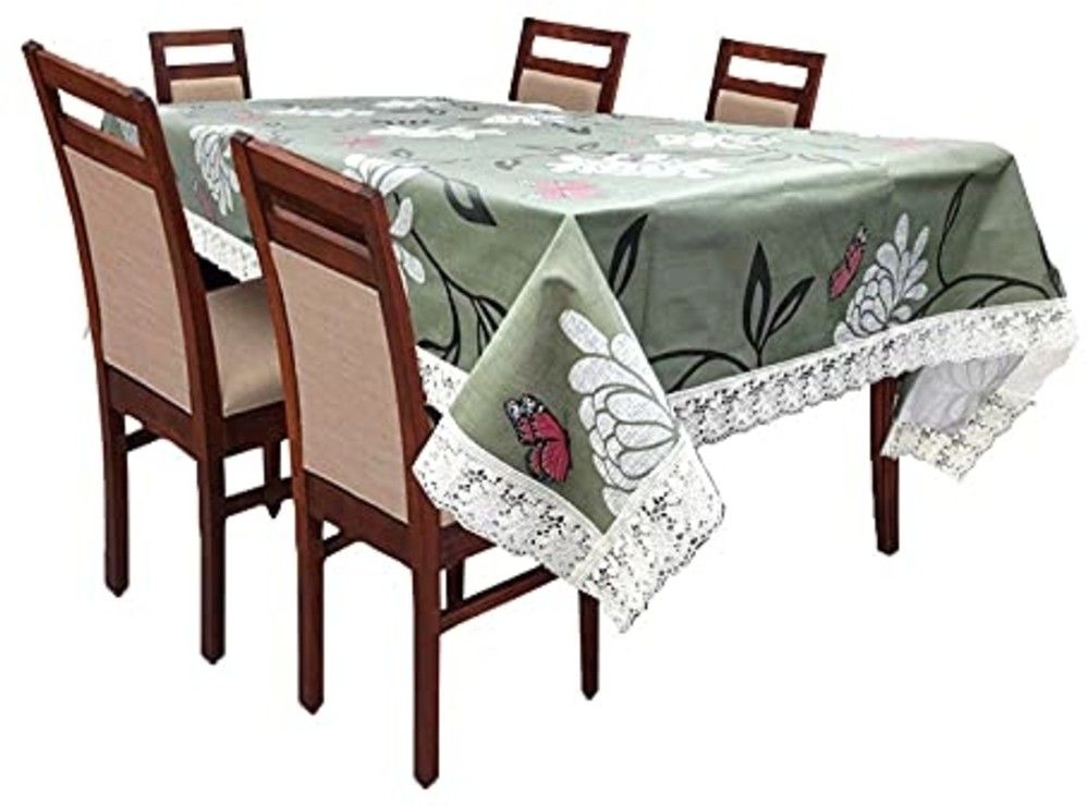 rmdecor Floral, Self Design 6 Seater Table Cover-picture-23