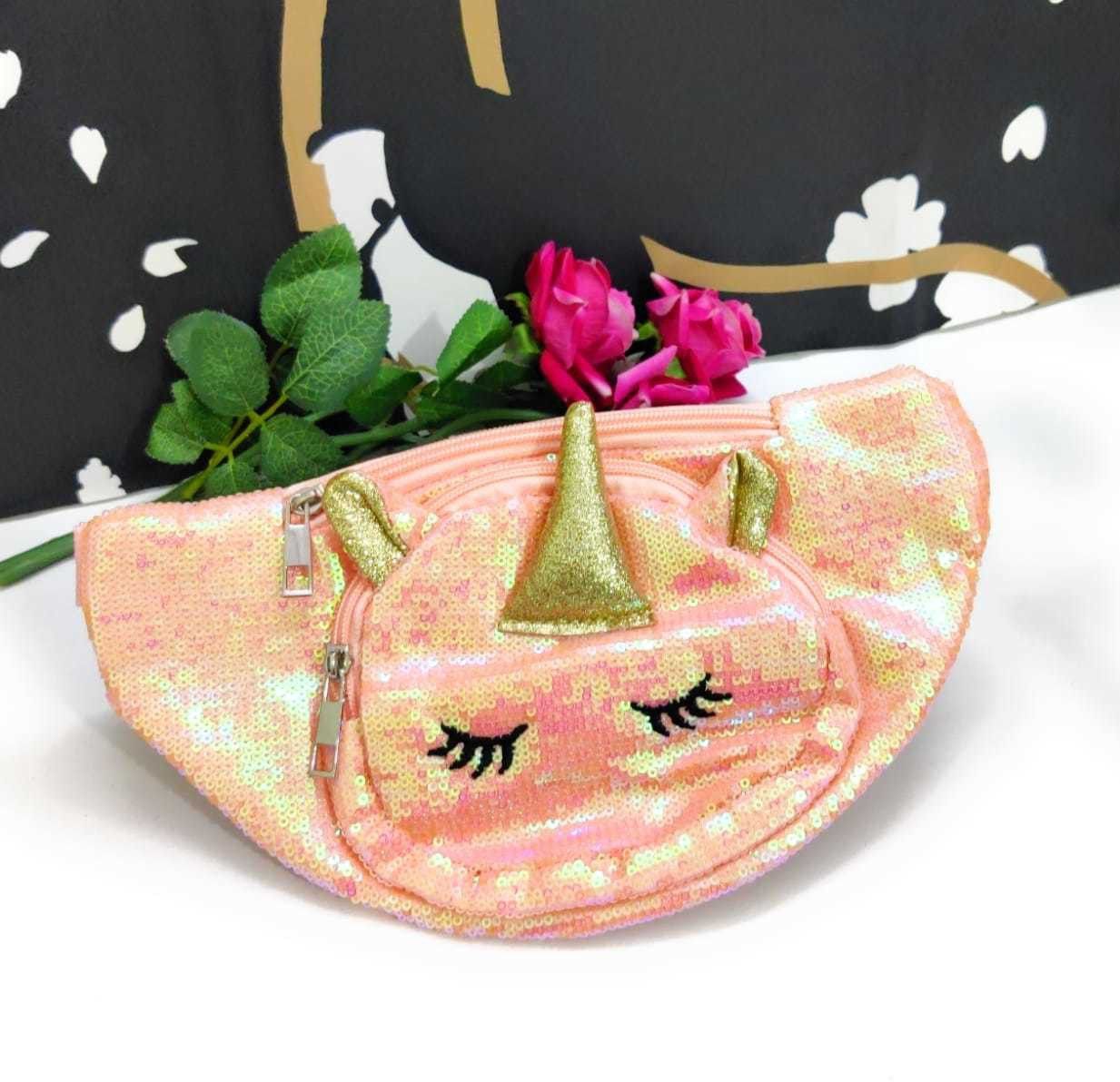 KIDOS JOY Unicorn Face Sequin Crossbody Belt Bag for Kids&Adults/Gifting idea Waist Bag-image-46