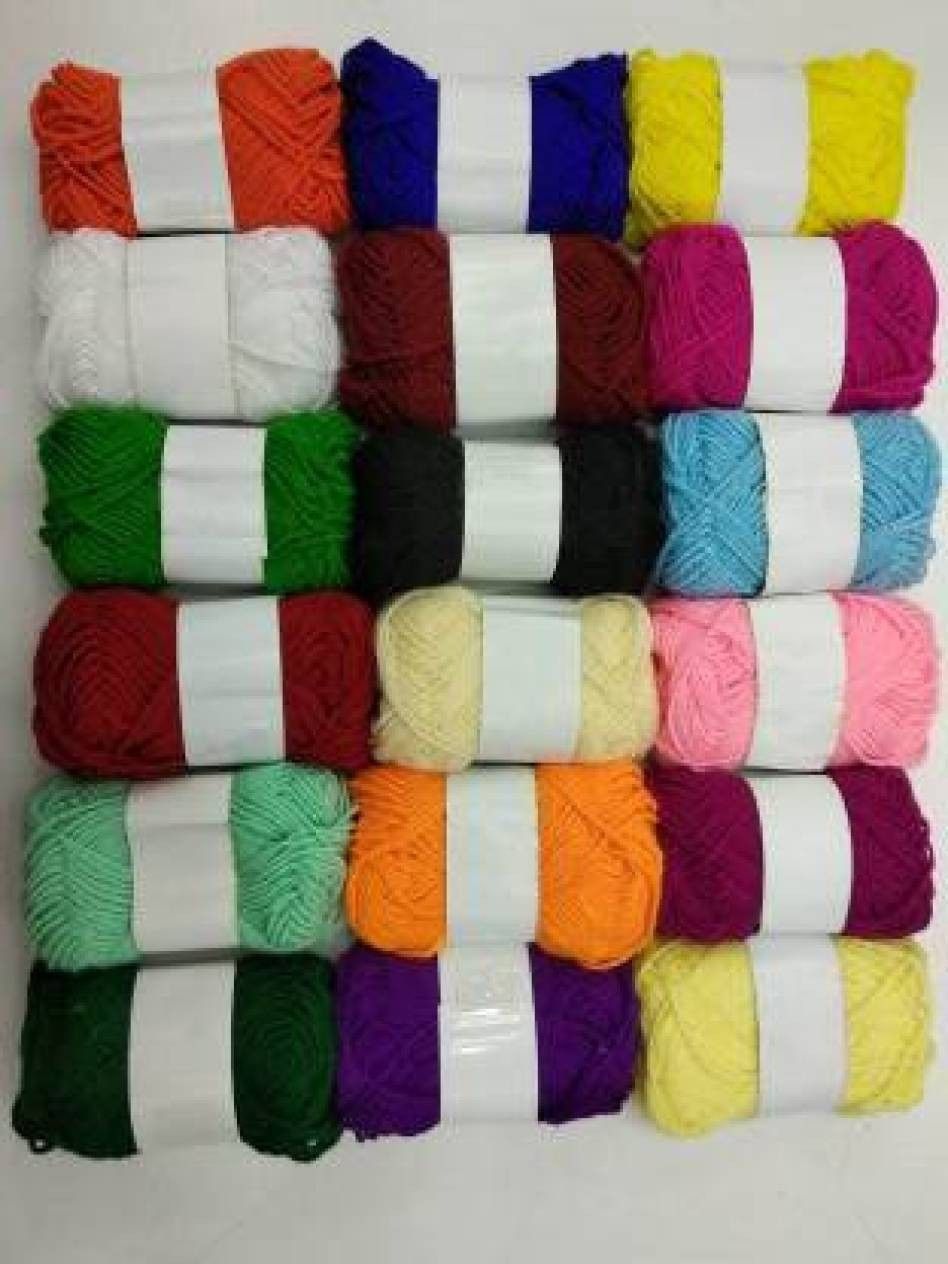 lucknow crafts 18 Combo Wool Ball Hand Knitting Art Craft Soft Fingering Crochet Hook Yarn-picture-5