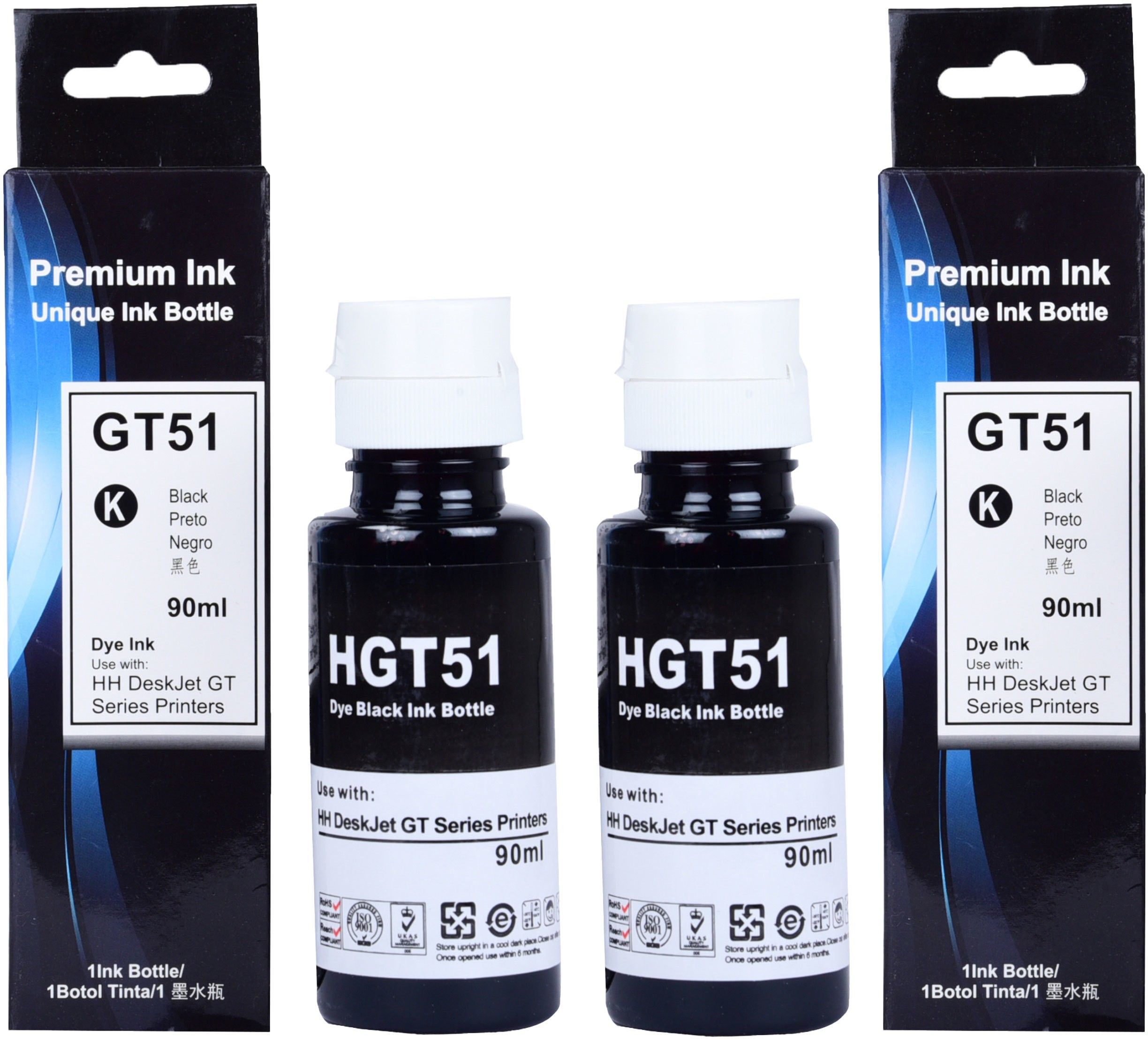 r c print compatible ink for 310 315 319 410 415 419 5810 5820 5821 inktank printers black - twin pack ink bottle