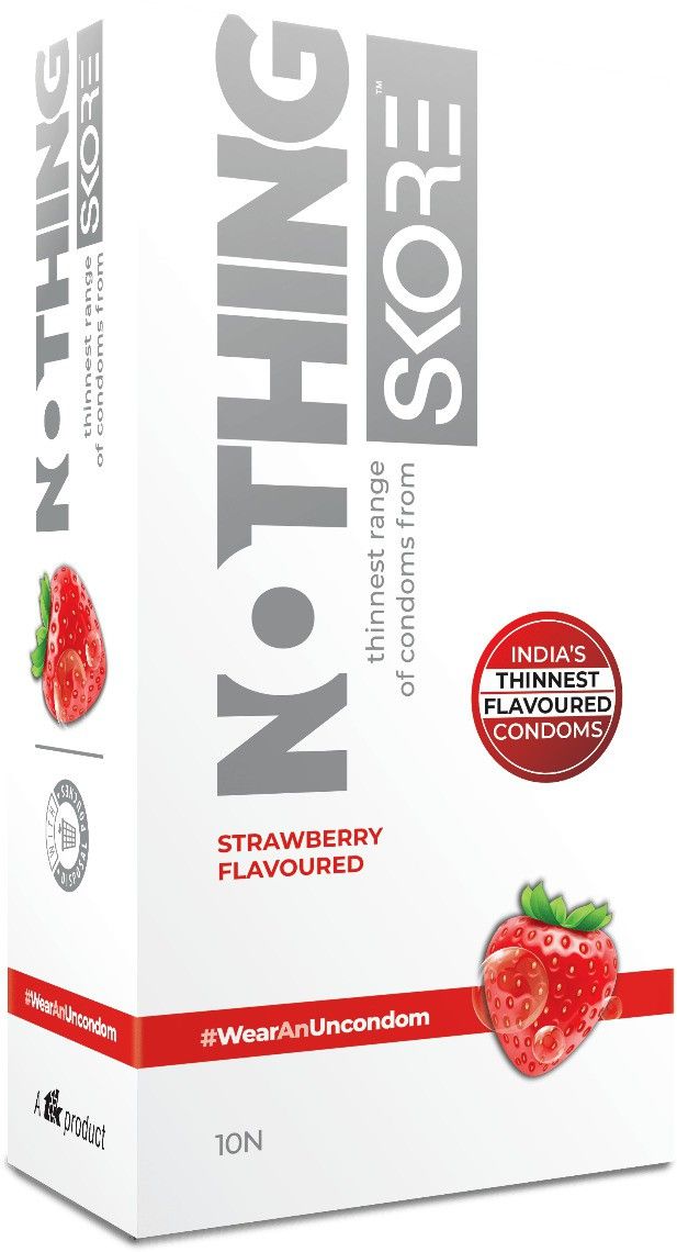 NOTHING – Thinnest STRAWBERRY FLAVOURED condoms – 1 packet (10 pieces) Condom-image-18