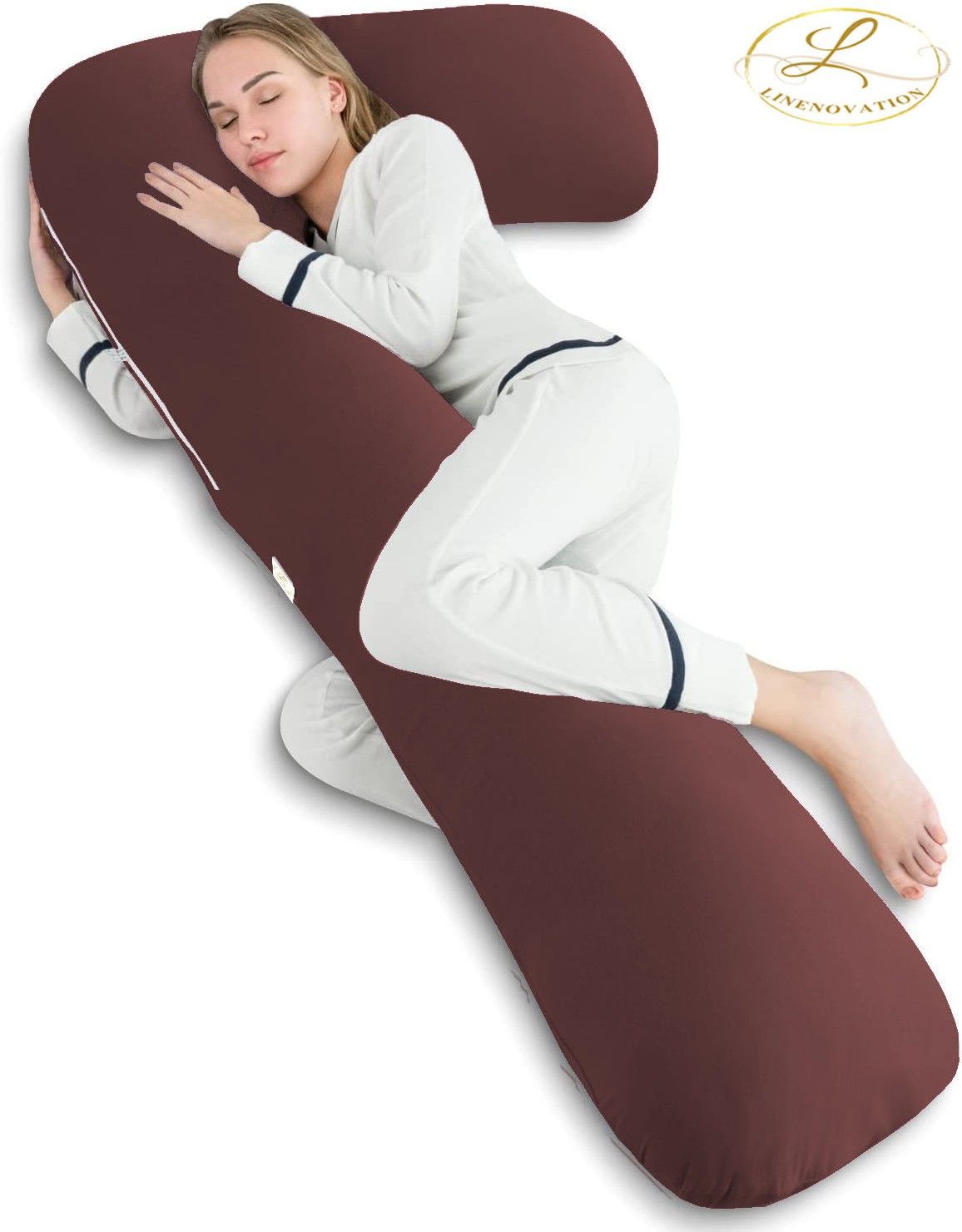Microfibre Solid Pregnancy Pillow Pack of 1-image-15