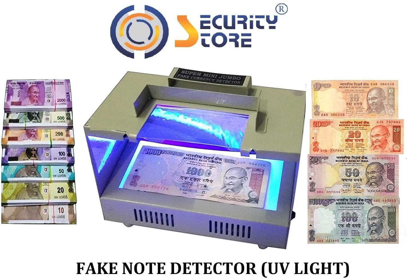Security Store Fake Note Detector Machine (Silver) for Banks, Post Offices, Shops, Offices Handheld Currency Detector-image-31