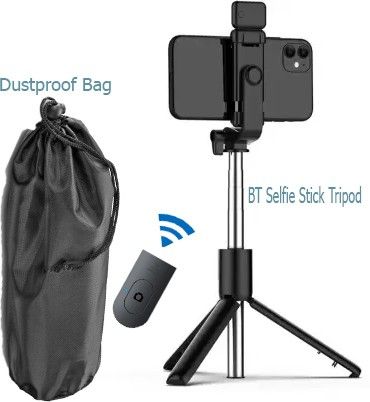 PULTO 3in1 Selfie Stick Tripod Holder With Fill Light With Bluetooth Detachable Remote Tripod, Monopod, Monopod Kit, Tripod Ball Head, Tripod Bracket, Tripod Clamp, Tripod Kit-image-16