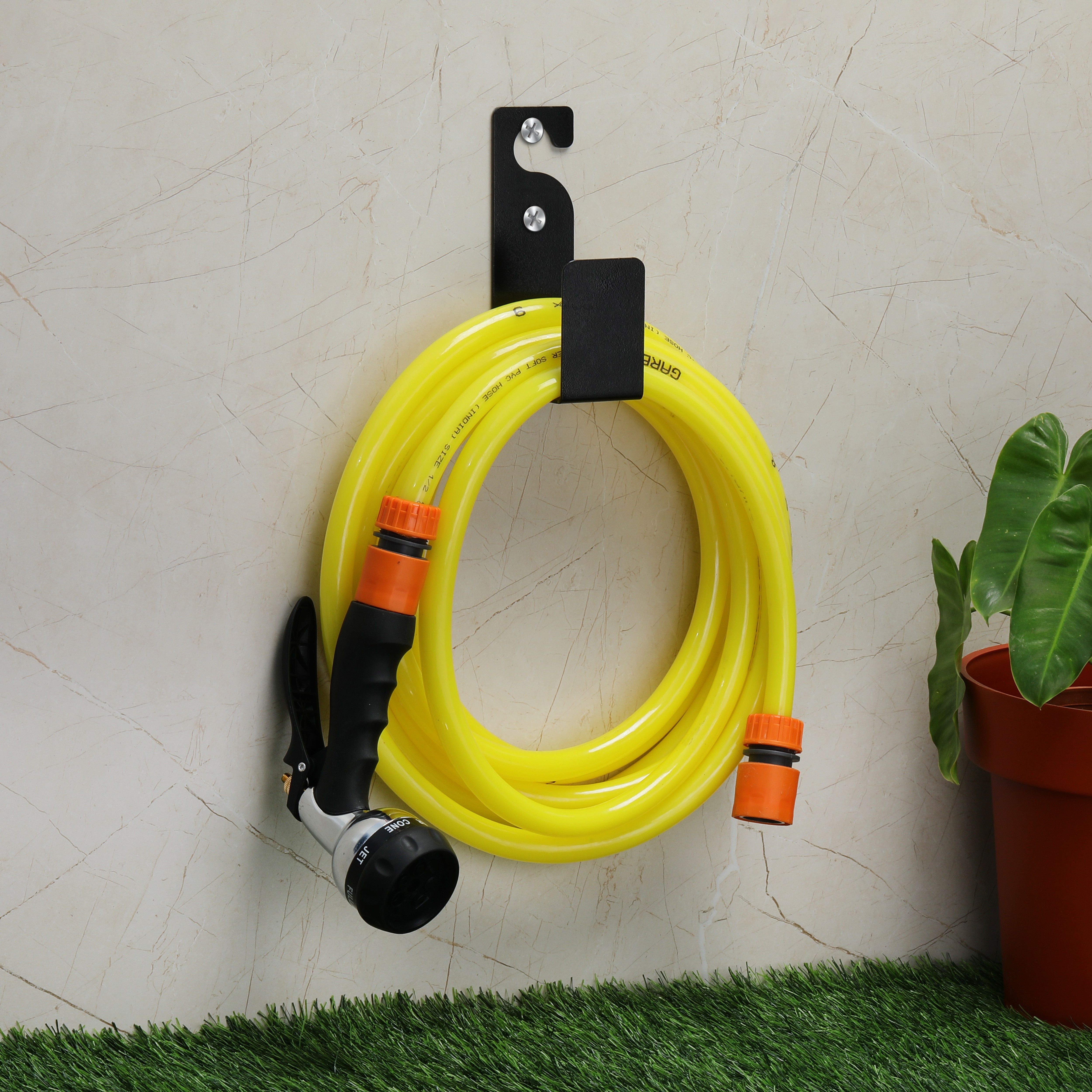 Garbnoire Wall Mounted Heavy Duty Garden Pipe Stand | Portable Irrigation Hose Hanger Garden Hose Stand-image-49