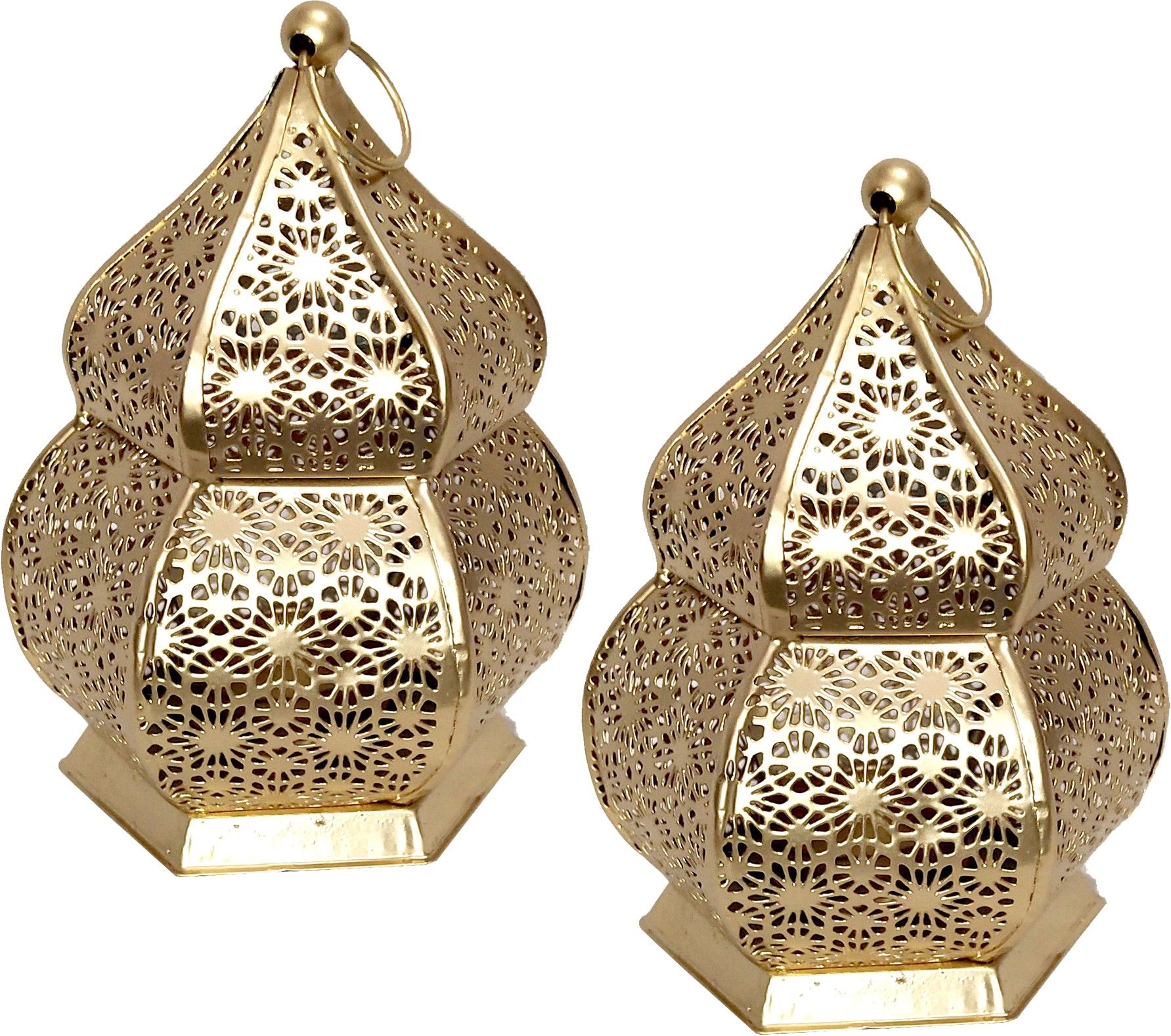 Decorative Rajasthan Matki Hanging Lantern Etching Designed with Antique Finish Gold Iron Hanging Lantern-image-5