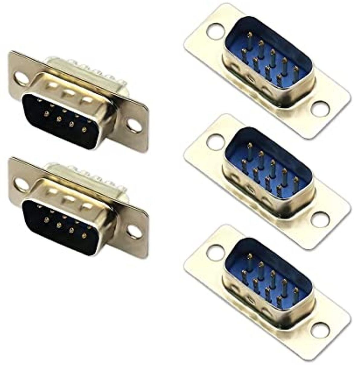 erhindia (Pack of 5) 2 Rows Solder Type Plug D-SUB Male Plug Power Supply Electronic Hobby Kit-picture-31