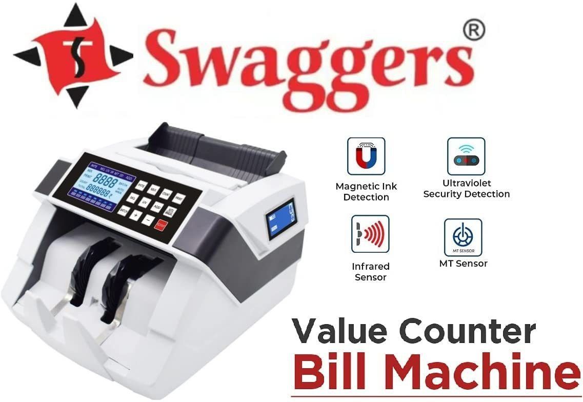 SWAGGERS Loose Mix Note Value Counting Machine for Indian Currency(10,20,50,100,200,500,2000) with Fake Note Detector Heavy Duty Value Money Counting Machine Note Counting Machine-picture-32