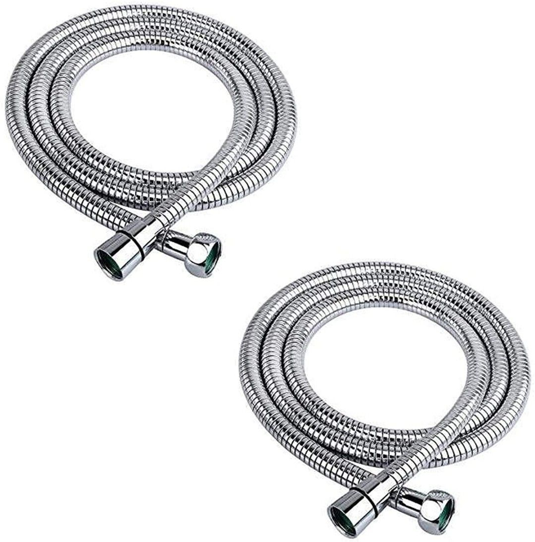 Bathberry Stainless Steel Flexible Shower Tube Chrome Finished (1 Meter) (Pack of 2 ) Pipe 0-picture-36