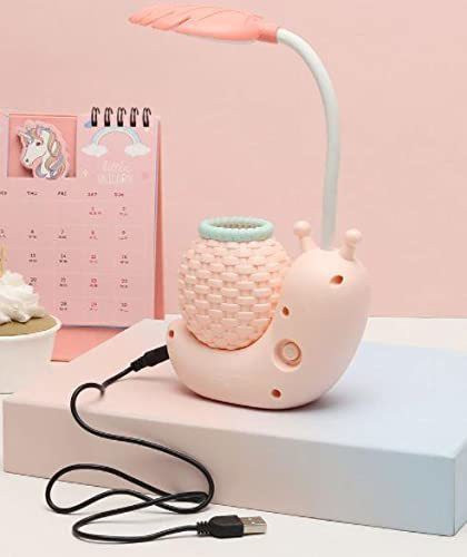 amanvani lamp for Kids Girls Stylish led Light for Boys Shape Snail lamp with Pen Stand Study Lamp image 1