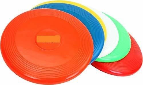 Non-Slip Plastic Frisbee Flying Disc, Backyard Games Pack of 4 Plastic Discus Throw Disc