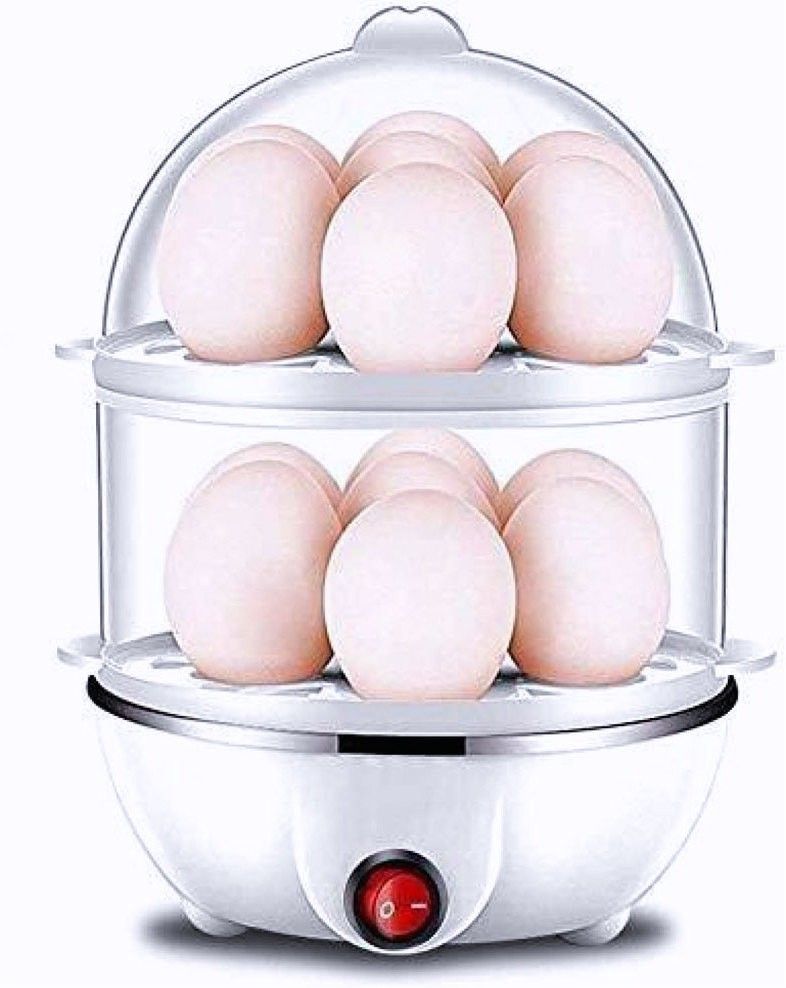 evelyn Double Layer Egg Boiler 14 Egg Electric Cooker Egg Steamer for Home Food Boiling Egg Cooker-picture-6