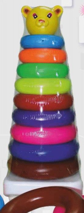 Teddy Stack A Ring Jumbo Multicolor - 9 Pieces