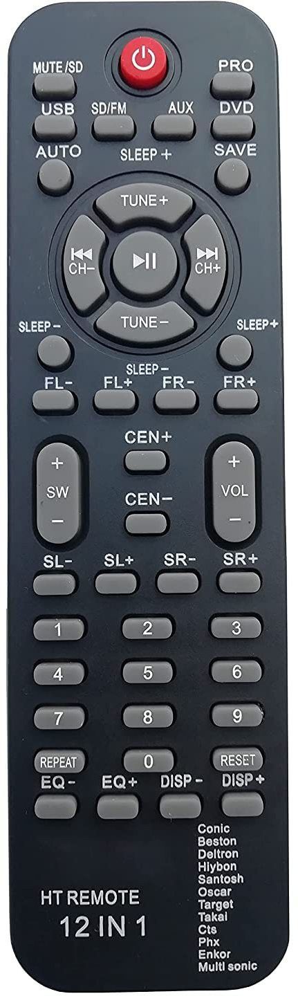 BhalTech 12 in 1 True ONE Home Theater System for enkor multisonic and Many More mitashi Conic Beston deltron hiybon Santosh Oscar Target takai cts PHX Remote Controller-image-12