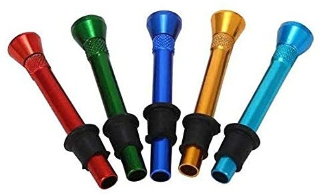 blossoms store Bong Shooter Pack Of 5 Stainless Steel Outside Fitting Hookah Mouth Tip-picture-23