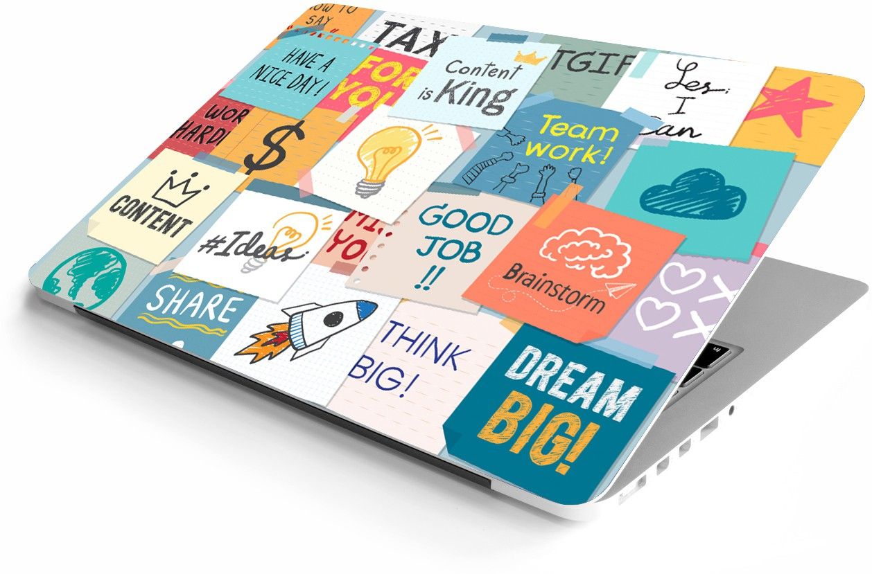 NoWorries Quote laptop skin/ Motivational Laptop sticker Skin Size-11x16inche Customizable VINYL Laptop Decal 15.6-image-9
