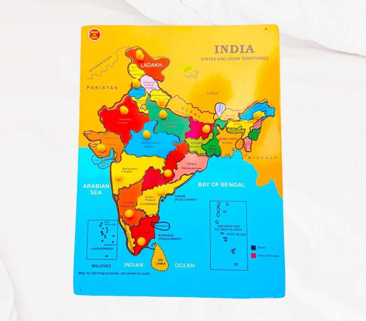 vsindia Wooden Map Of India Educational Puzzle For Kids-picture-12