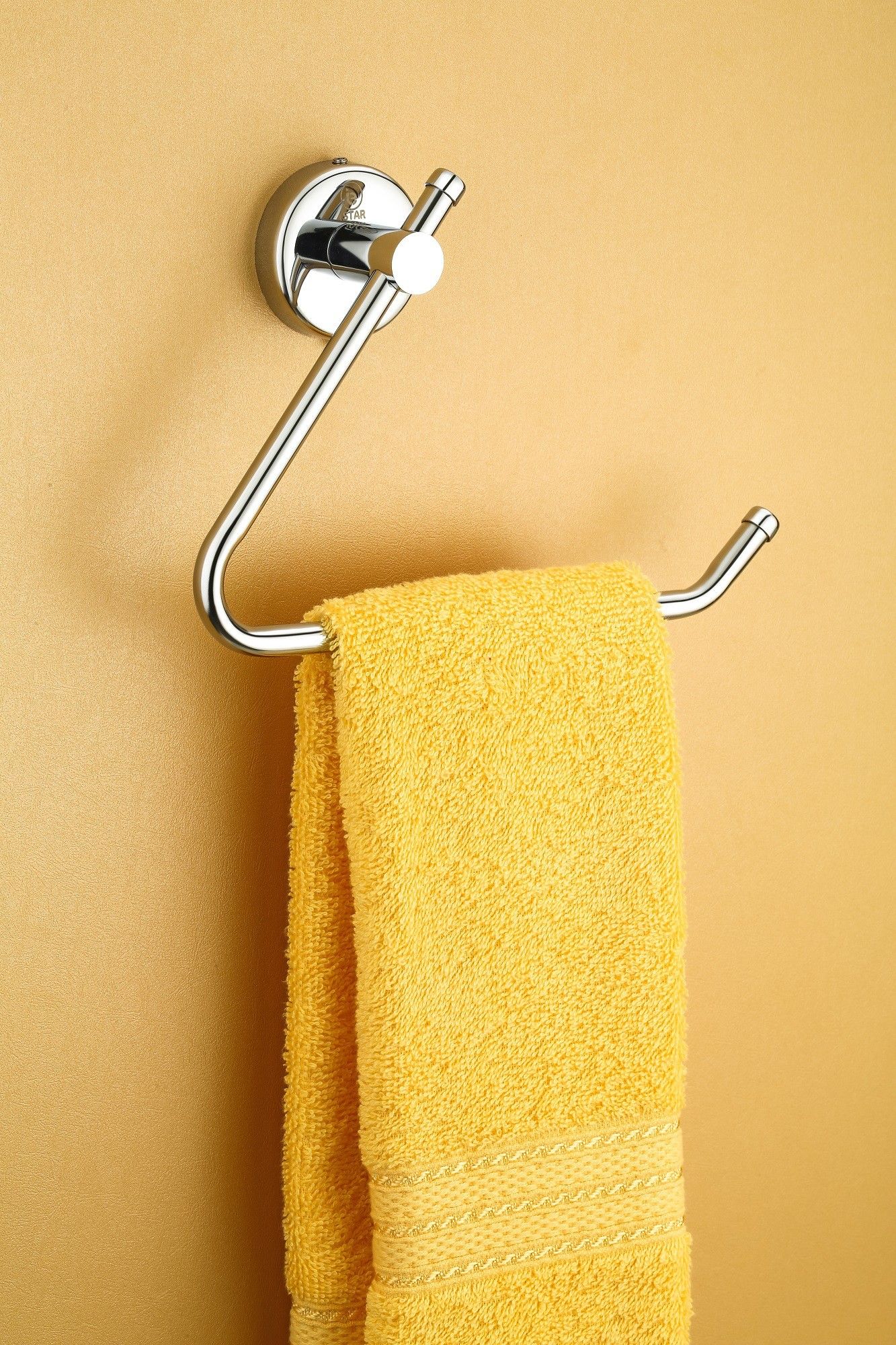 Stainless Steel Chrome Finished Half Square Towel Ring Napkin Holder (Pack 1) 6 inch 1 Bar Towel Rod-image-24