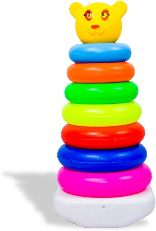7 Multicolor Teddy Rings Boys and Girls Plastic Toy